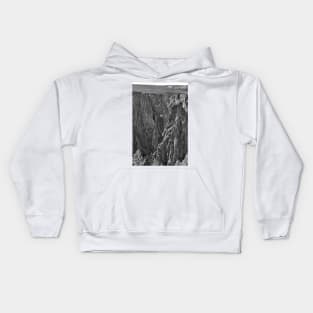 Black Canyon of the Gunnison 2 BW Kids Hoodie